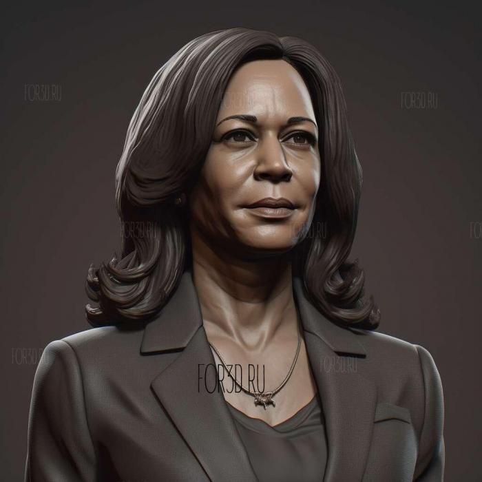 Kamala Harris 4 stl model for CNC